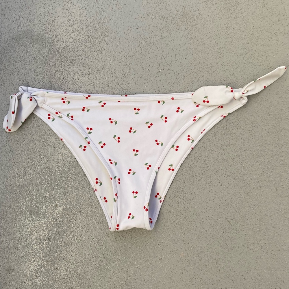 Lottie Moss Cherry Bikini bottoms size M Tie at sides